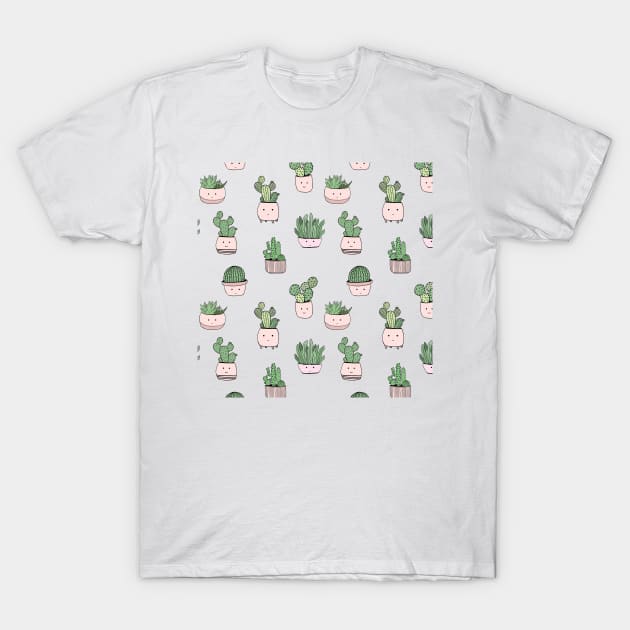 Cacti pattern T-Shirt by bigmomentsdesign